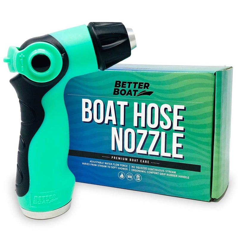 Better Boat Boat Water Hose Nozzle Sprayer, High-Pressure Garden Hose Nozzle, Heavy-Duty Outdoor Washdown Spray Gun for Boats, Cars, RVs, and Gardening, Marine Grade Wide-Thin Head Design - Image 1